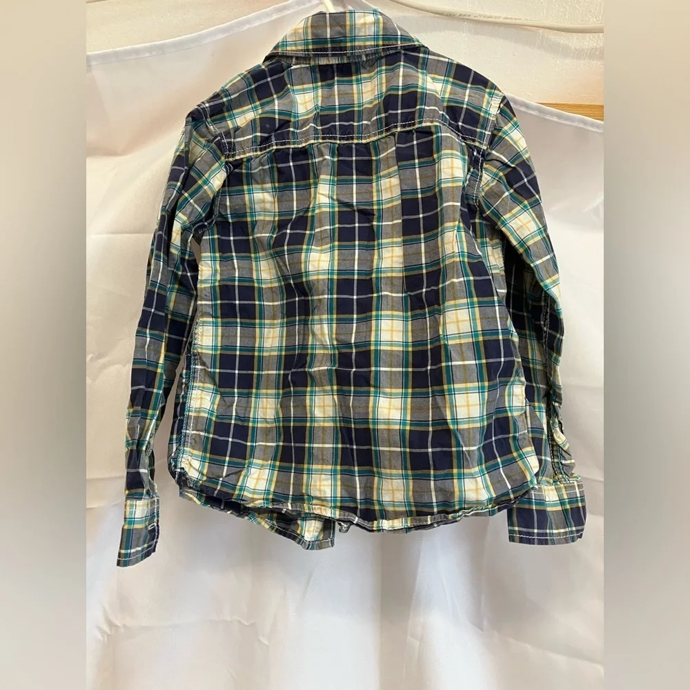 Carter's Plaid Shirts - Navy and Green - Picture 5 of 7